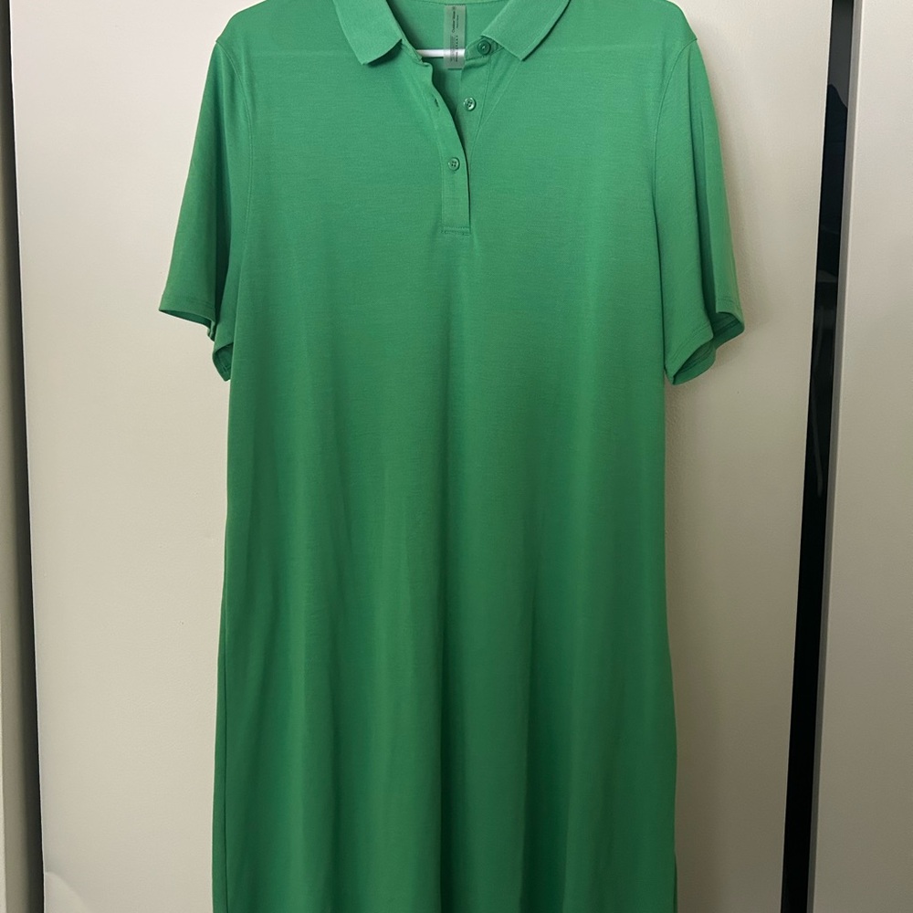 Outdoor Voices Green Polo Dress